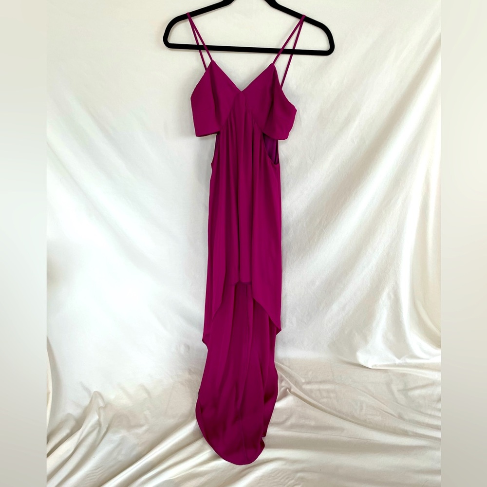 Express Cut out high low dress Fuchsia Size 2